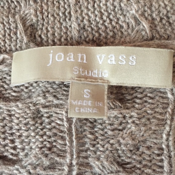 JOAN VASS OVERSIZED KNIT FALL OPEN CARDIGAN - Picture 6 of 8